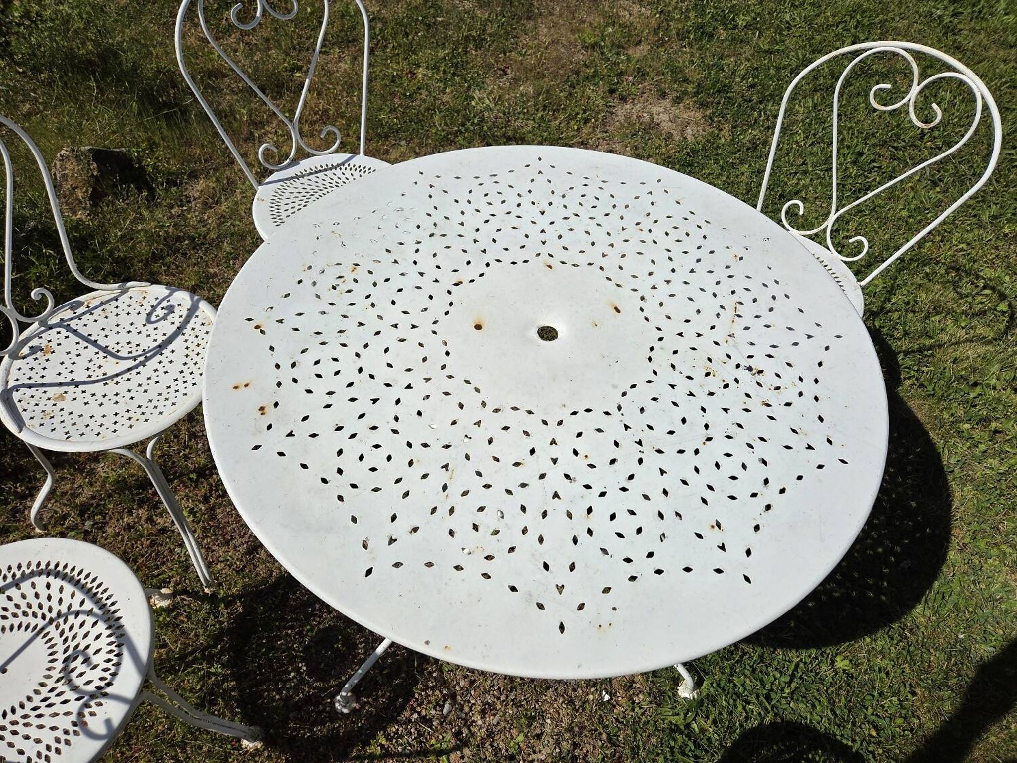 Mid-century wrought iron garden furniture