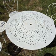 Mid-century wrought iron garden furniture