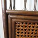 Retro-vintage-Low sideboard-library - cane-wood-rattan-1960s