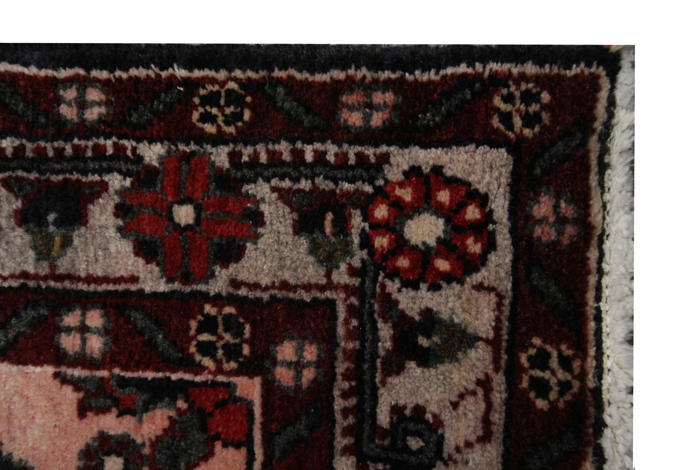 Traditional persian runner rug long oriental red beige wool carpet 89x518cm