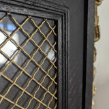 Blackened wooden bookcase display case from the Napoleon III period