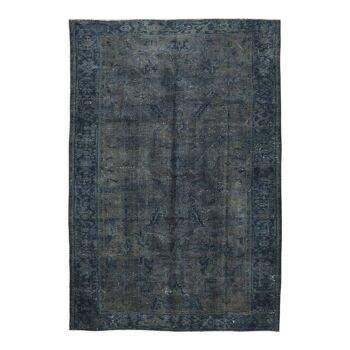Handmade oriental contemporary 1980s 231 cm x 345 cm grey wool carpet