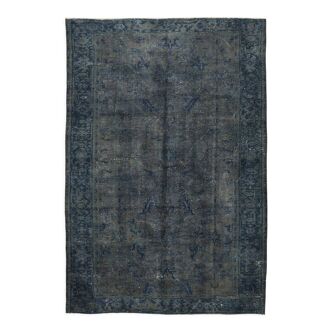 Handmade oriental contemporary 1980s 231 cm x 345 cm grey wool carpet