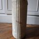 White lacquered wicker laundry box
