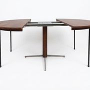 Table à manger Jorge Zalszupin ronde extensible palissandre jacaranda 1960