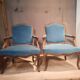 Pair of large armchairs in Louis XV style from the 19th century.