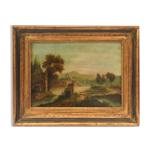 Huile sur toile Paysage