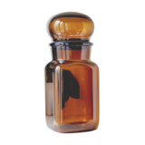 Dark amber glass bottle