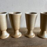 4 Mazagran in stoneware from Brenne, France.