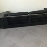 Cini Boeri - Sofa Gradual Lounge Black Leather Knoll/Gavina