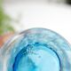 Vase en verre Murano bleu signé