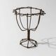 Lot of 2 antique wire candlesticks, 1850s.