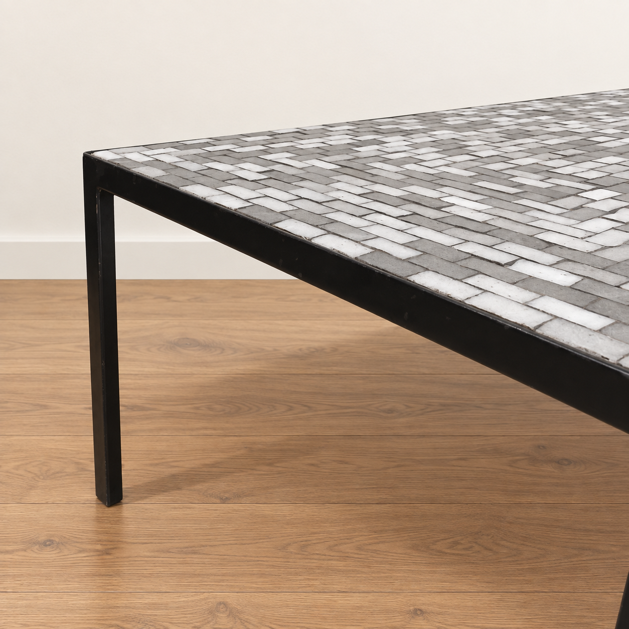 Grey ceramic coffee table