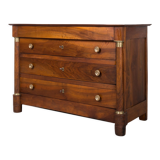 Commode Biedermeier, France, 19ème siècle, Bois de noyer massif