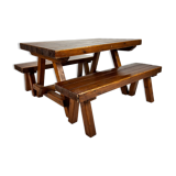 Table et de deux bancs, années 1960