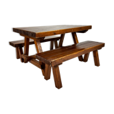 Table et de deux bancs, années 1960