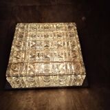 Mid century modernist rare kinkeldy square flush mount light