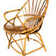 Set of 6 rattan armchairs from the 1960s, France.