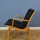 Finn Ostergaard mid century retro condo chair black leather armchair