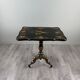 Table pliante Napoléon III en bois laqué noir et décor doré, XIXe siècle