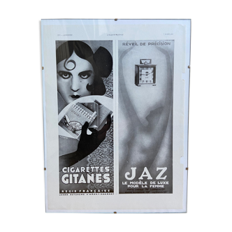 Affiche publicitaire Gitanes - Jaz 7 mars 1931