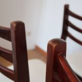 6 Scandinavian chairs skaï white