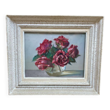 Bouquet of roses, watercolor by Yann Nibor (1857-1947)