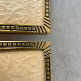Pair of gold colored  metal art deco picture frames