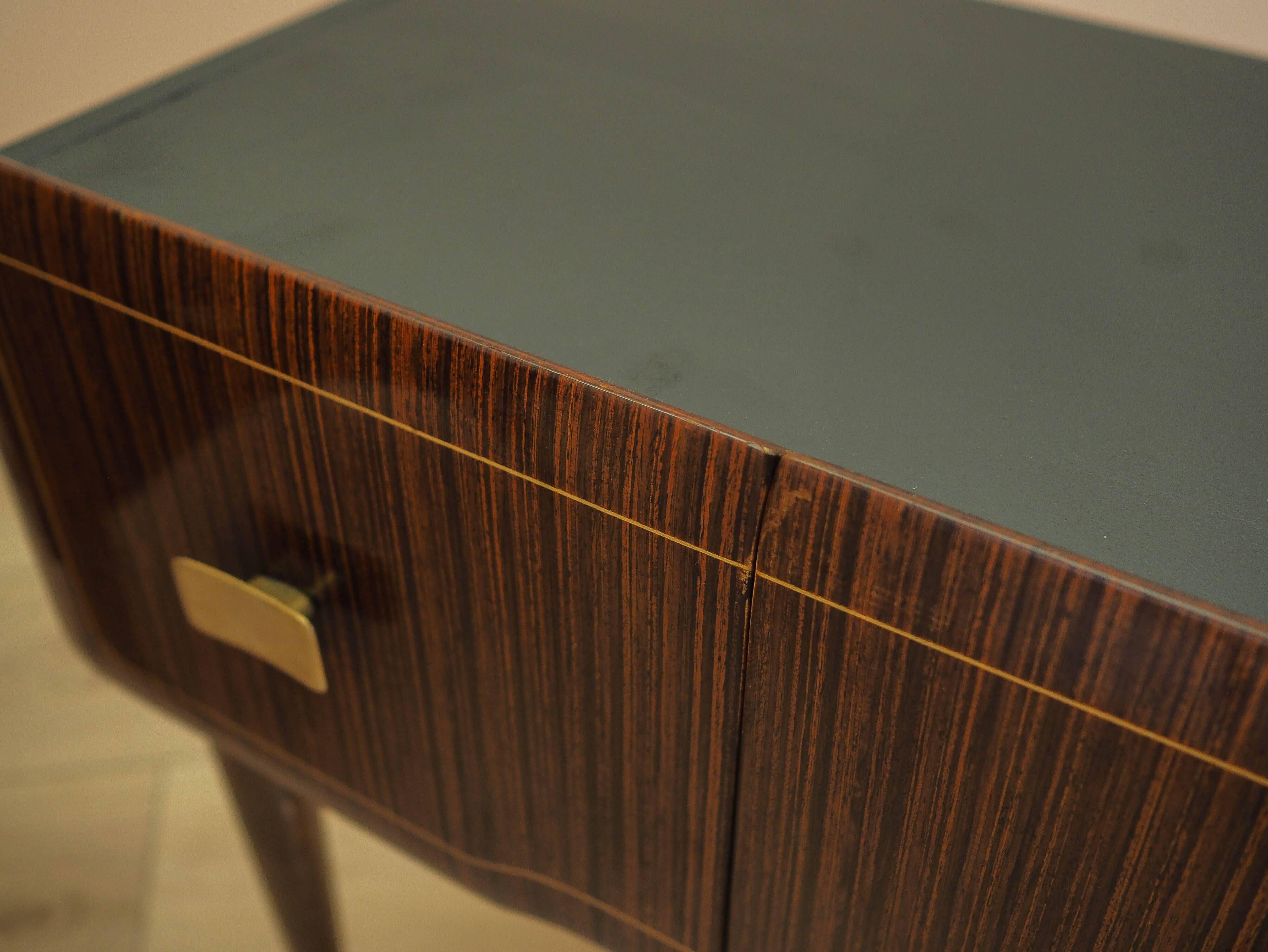 Two Bedside Cabinets, Mahogany Veneer, Italy, 1970s