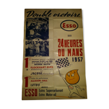 24 Hours poster of Le Mans 1957 jaguar lotus esso