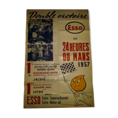24 Hours poster of Le Mans 1957 jaguar lotus esso