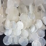 Vintage hanging lamp with mother-of-pearl lozenges