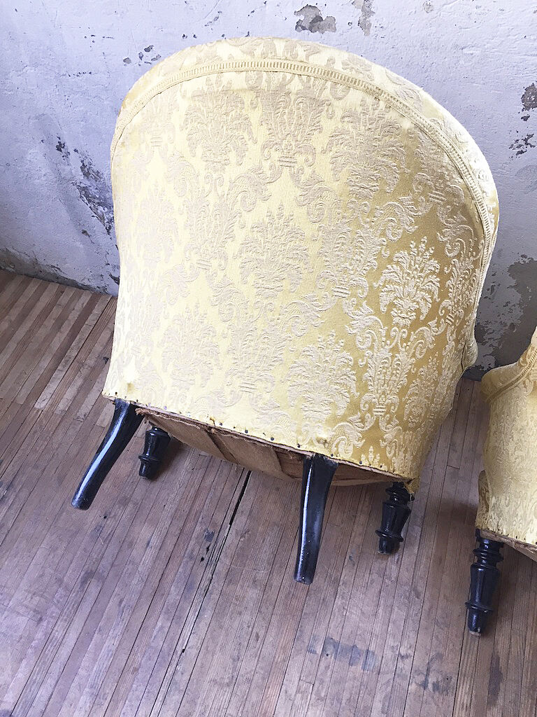 Yellow Napoleon Toad armchairs
