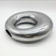 XXL “Donut” Vase / Polished Cast Aluminum – 1980s