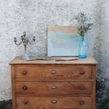 Chest of drawers in solid wood 19th
