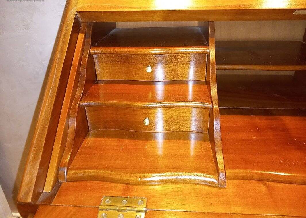 Antique drop-front secretary desk