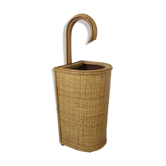 Porte parapluie en rotin bambou années 60/70