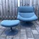 Artifort F520 armchair by Geoffrey Harcourt with P510 ottoman