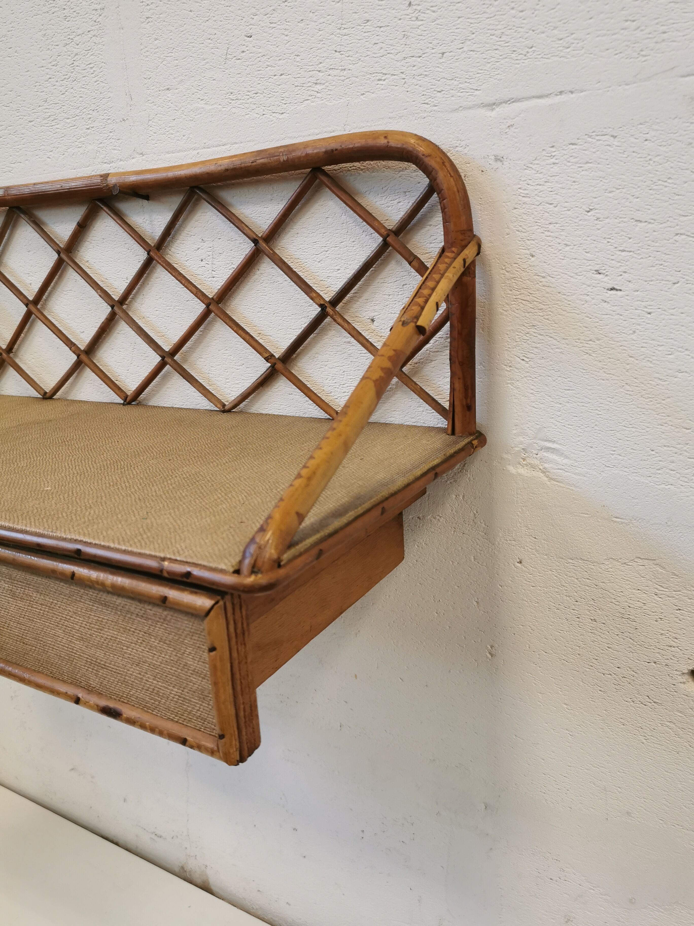 Rattan shelf