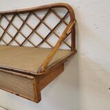 Rattan shelf