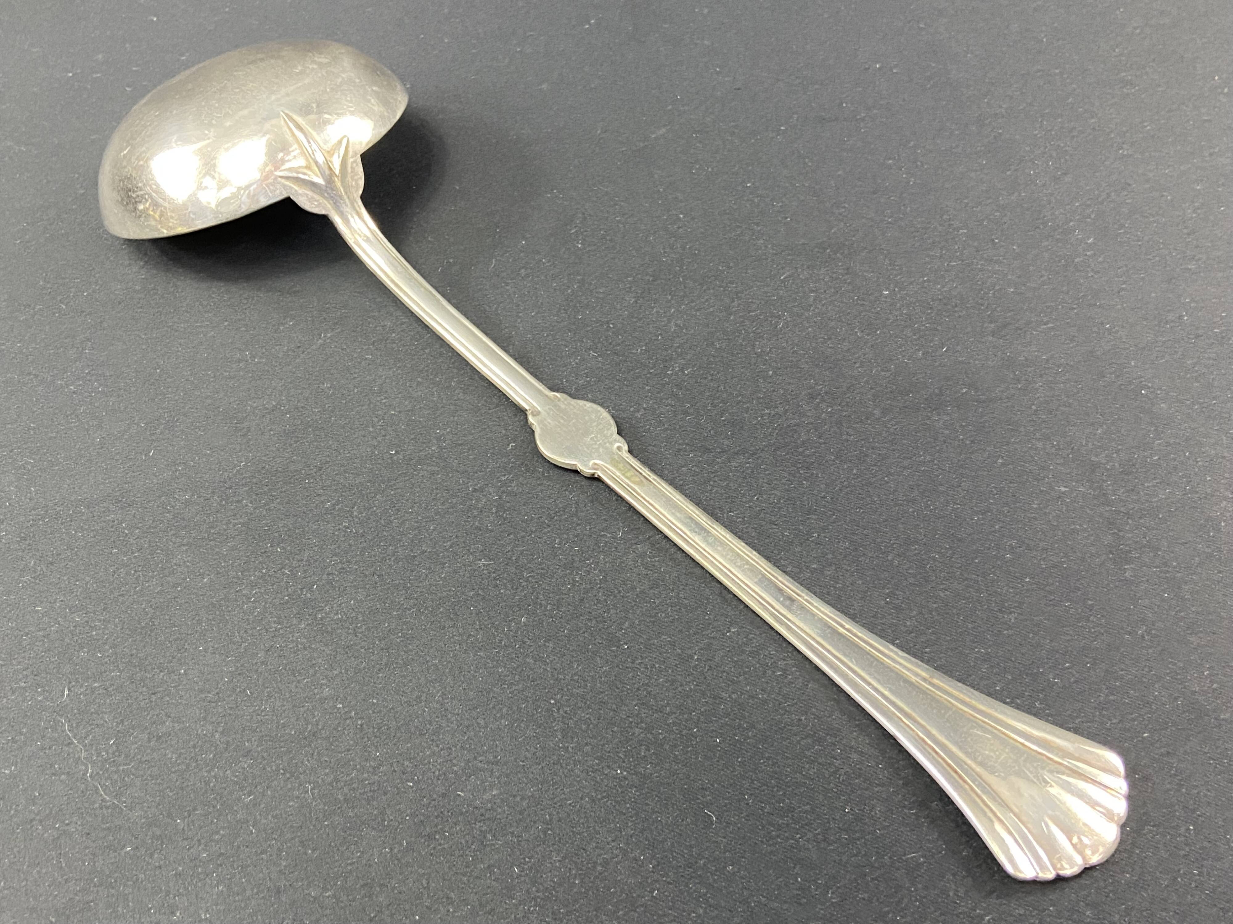Silver-plated metal ladle signed christofle