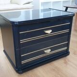 Vintage black bedside cabinet