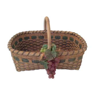 Panier en osier ancien
