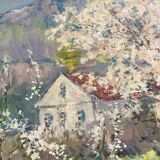 Oil painting on canvas Russian school dimensions: height -64cm - width -67