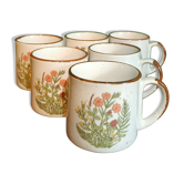 Lot de 6 tasses en grès