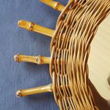 Mirror sun in rattan 43cm