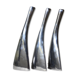 Set of 3 silver candlestick holders, denmark