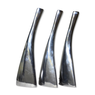 Set of 3 silver candlestick holders, denmark
