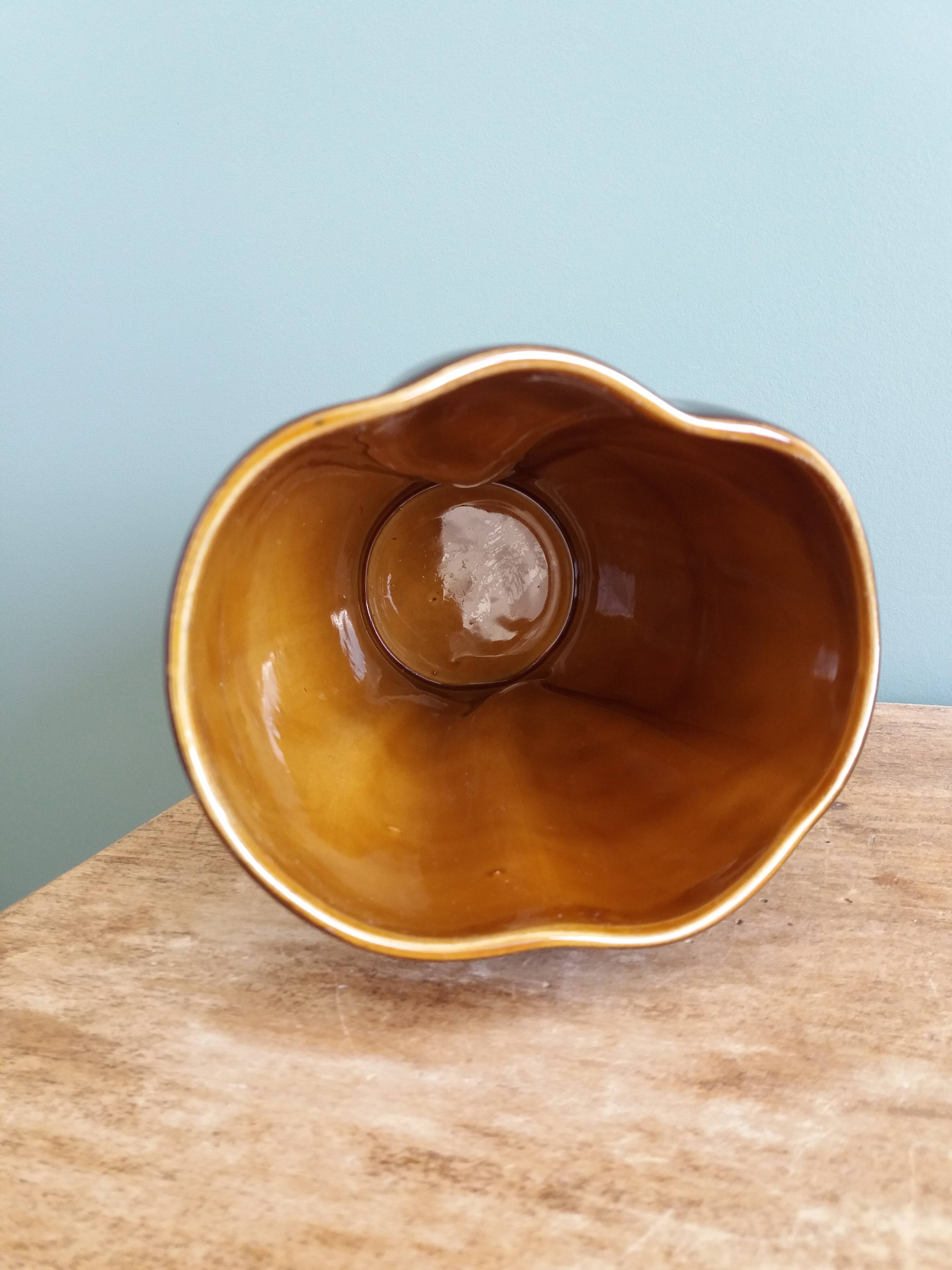 Sarreguemines Digoin flamed ceramic vase