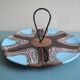 old ceramic cheese board Vallauris table vintage cheese board